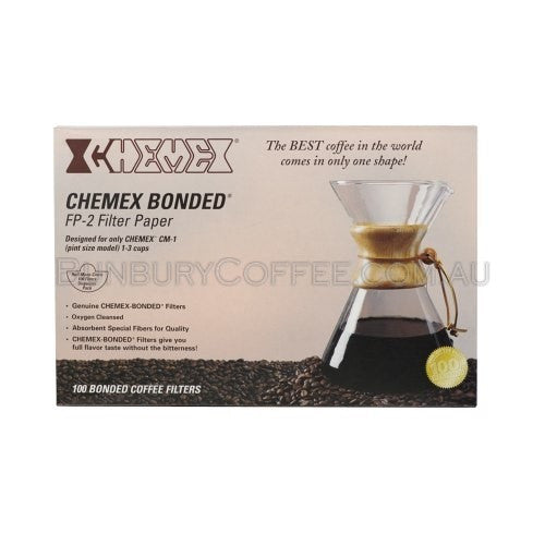 Chemex unfolded halfmoon filters - 100 pack