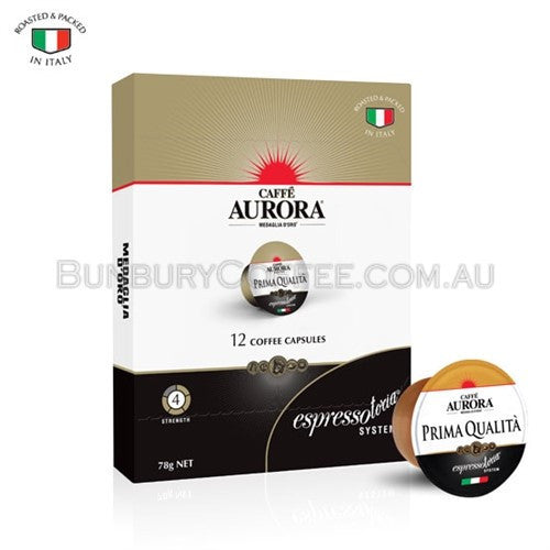 Espressotoria Caffe Aurora Prima Qualita Capsules (4 strengh) 12 pack