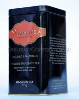 SereniTEA Organic English Breakfast : Loose Leaf Tea (125g) in Tin