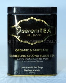 SereniTEA Organic Darjeeling Second Flush 20 Biodegradable Bags