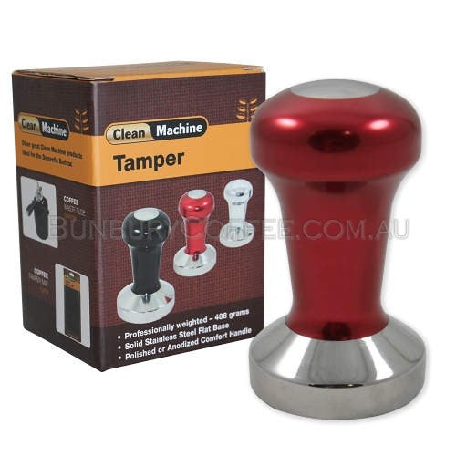 PROTAMP Coffee Tamper 51mm Stainless Flat - Red