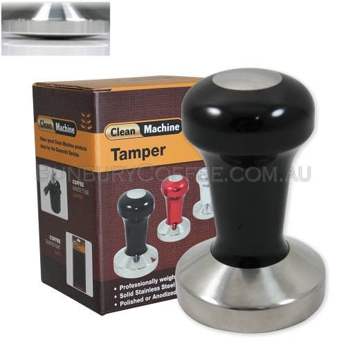 PROTAMP Coffee Tamper, 58mm Stainless Curve, Black