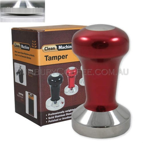 PROTAMP Coffee Tamper, 58mm Stainless Curve, Red