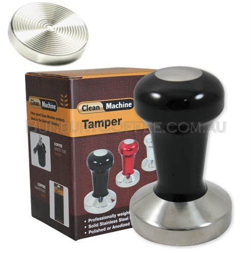 PROTAMP Coffee Tamper, 58mm Stainless Ripple, Black