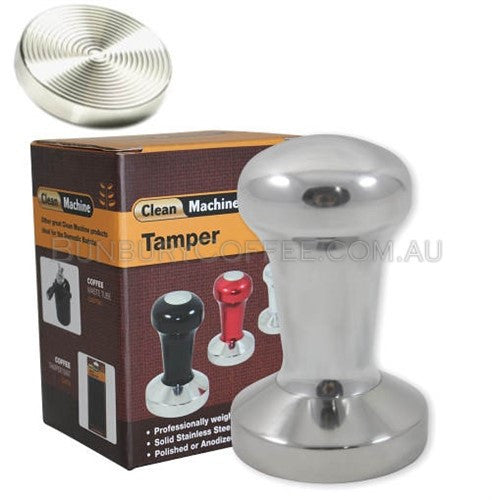 PROTAMP Coffee Tamper, 58mm Stainless Ripple, Polished