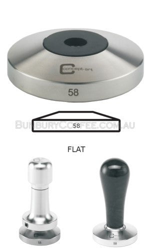 Concept-Art Coffee Tamper Base, 58mm Stainless, Flat