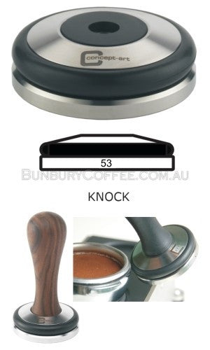 Concept-Art Coffee Tamper Base, 53mm Stainless, Knock Flat