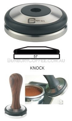 Concept-Art Coffee Tamper Base, 57mm Stainless, Knock Flat