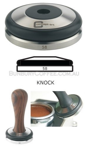 Concept-Art Coffee Tamper Base, 58mm Stainless, Knock Flat